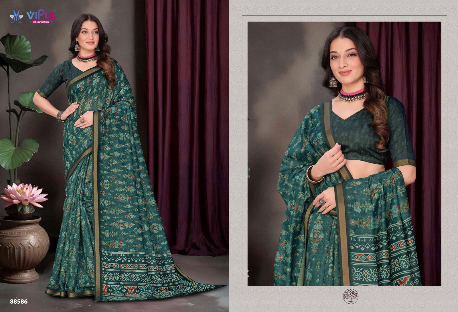 Amrapali Vol 2 By Vipul Cotton Daily Wear Saree Exporters In India